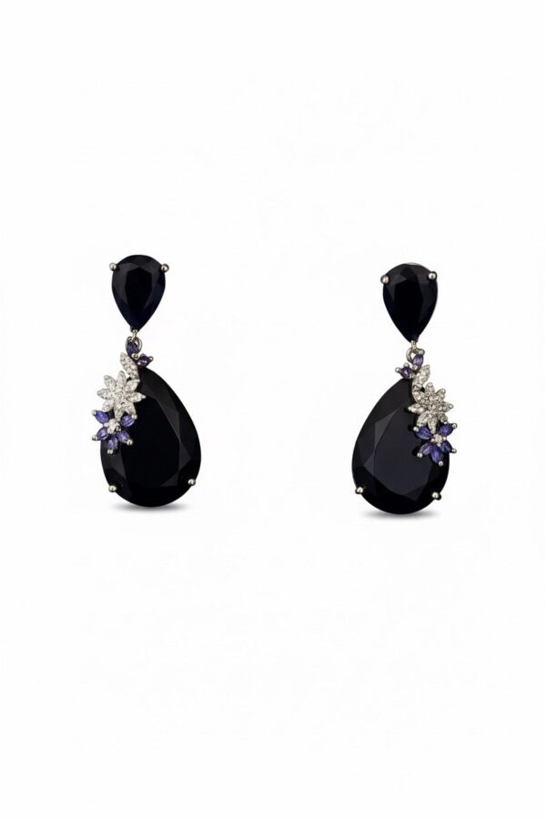 Midnight Bloom Dangle Earrings